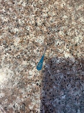 Teardrop Blue Enamel mexican turquoise earring